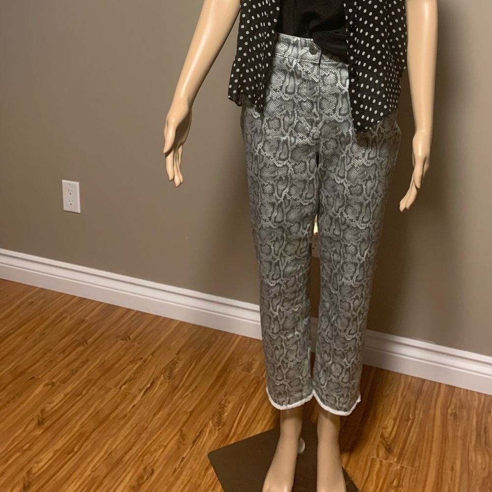 Olsen snakeskin print jeans
